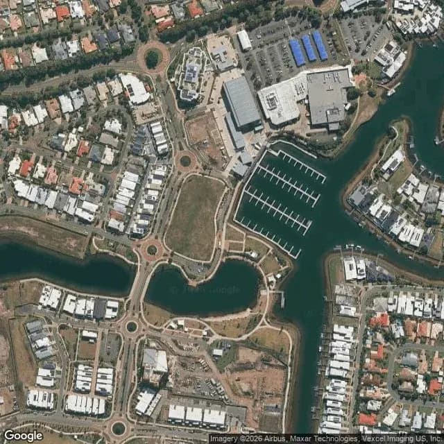 Satellite view of Pelican Waters Marina