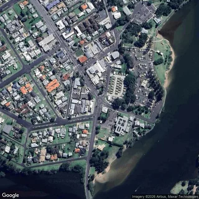 Satellite view of Evans Head Boat Harbour