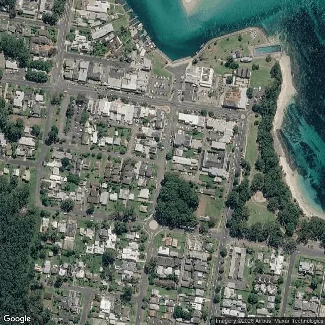 Satellite view of Huskisson Public Wharves