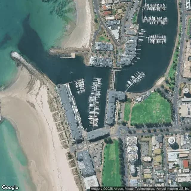 Satellite view of Holdfast Shores Marina