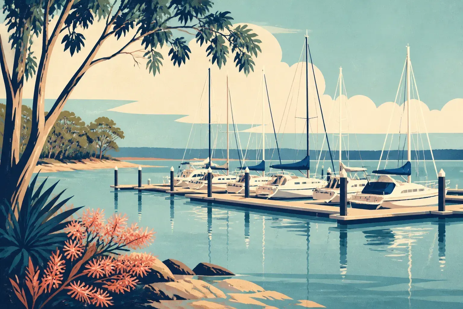 Editorial sailing illustration for RQYS Canaipa