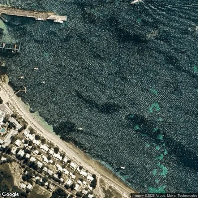 Satellite view of Rottnest Island - Thomson Bay