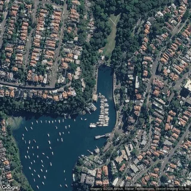 Satellite view of Mosman Bay Marina (Mosman Rowers)