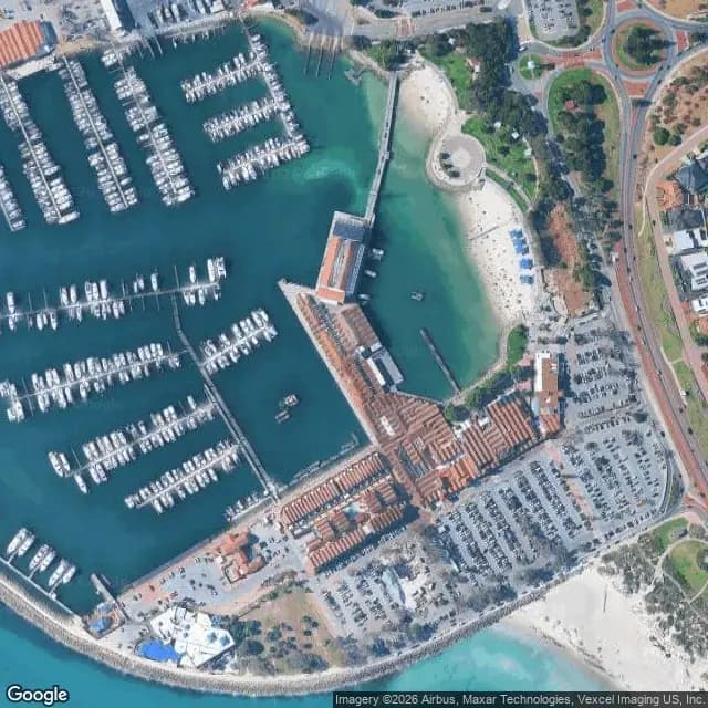 Satellite view of Hillarys Boat Harbour