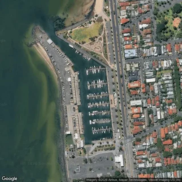 Satellite view of St Kilda Marina