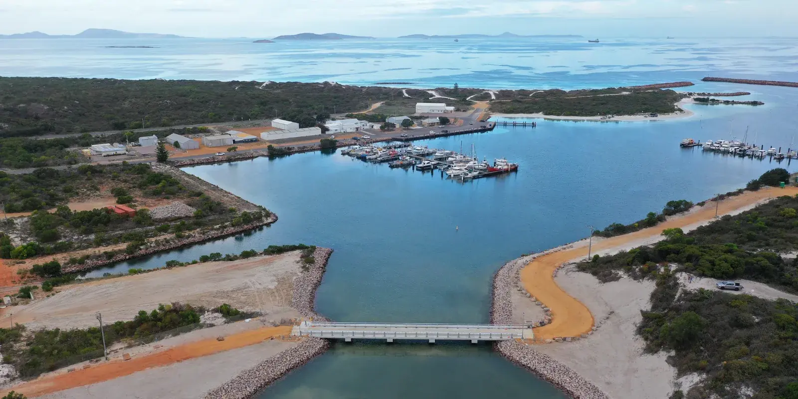 Aerial photo of the Esperance Bandy Creek Boat Harbour