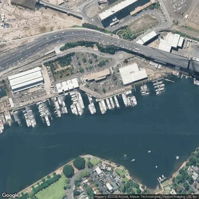 Satellite view of Sydney Superyacht Marina