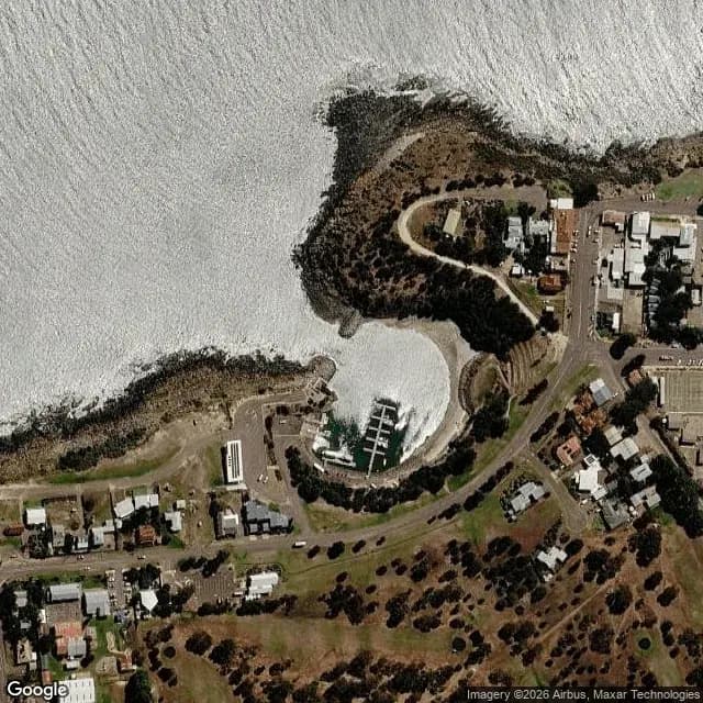 Satellite view of Christmas Cove Marina