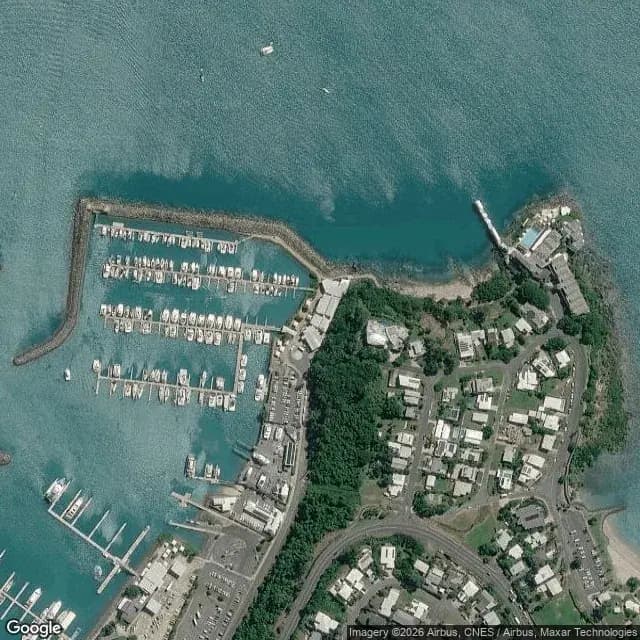 Satellite view of Coral Sea Marina