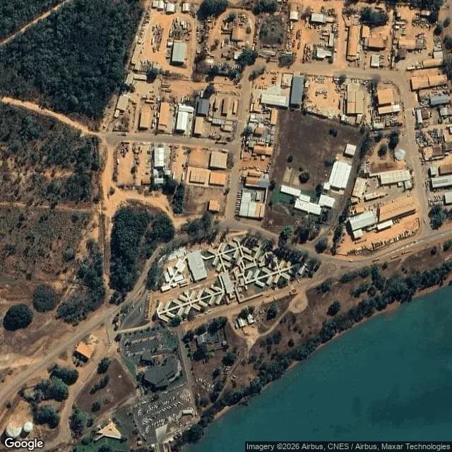 Satellite view of Evans Landing Boat Ramp & Pontoon