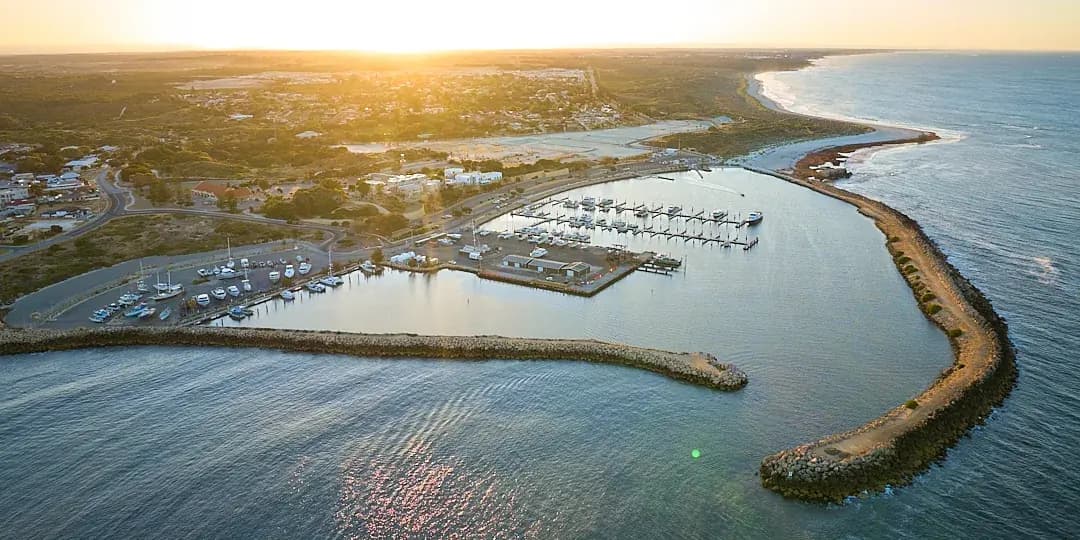 Aerial photo of the Two Rocks Marina