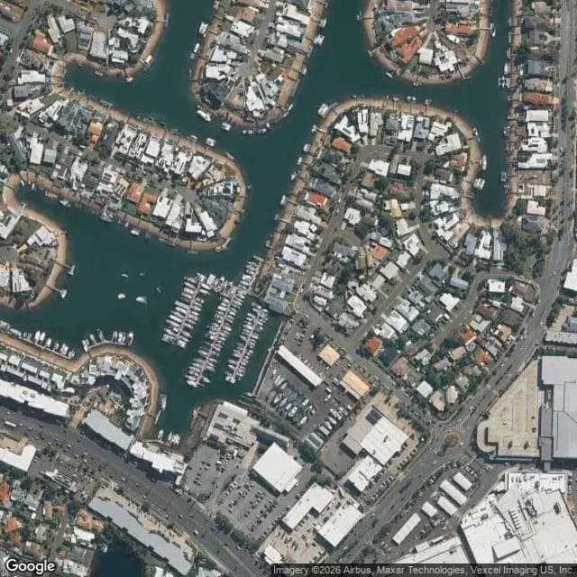 Satellite view of Kawana Waters Marina