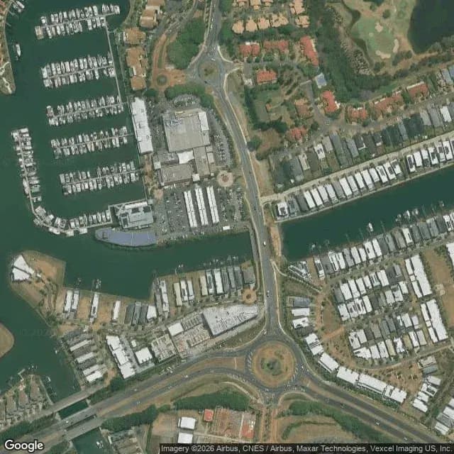 Satellite view of Hope Island Marina