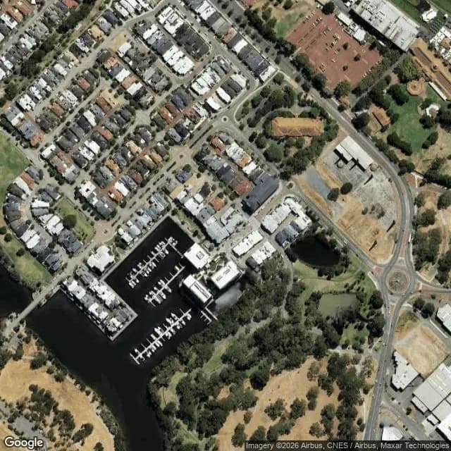 Satellite view of Ascot Waters Marina